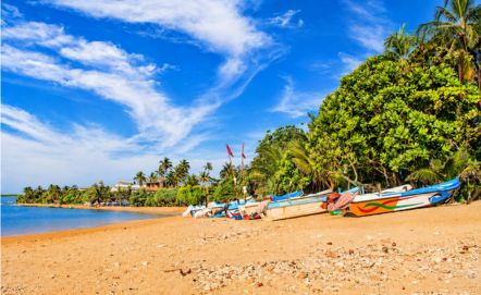 Bentota beach and tourist area
